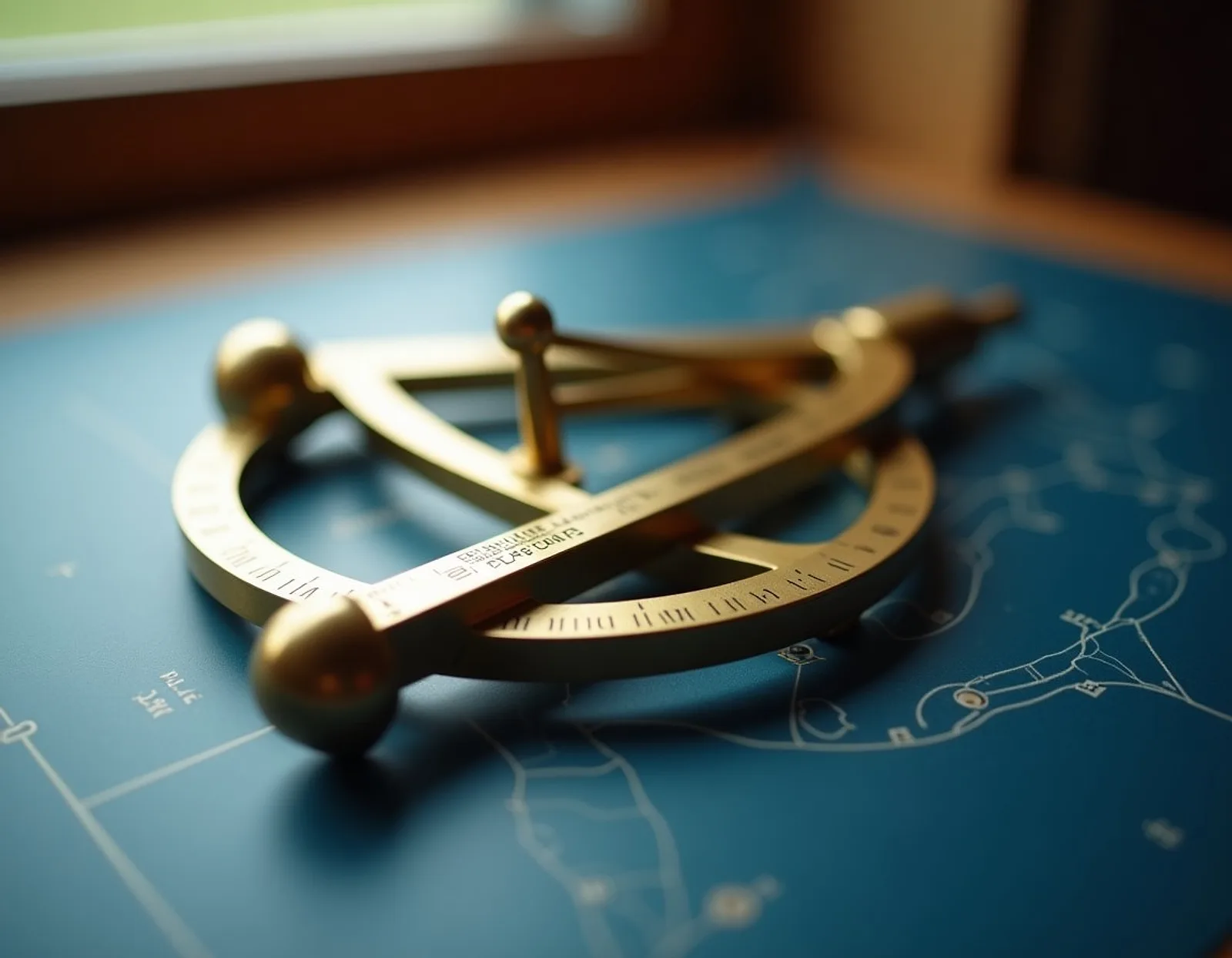 Brass sextant
